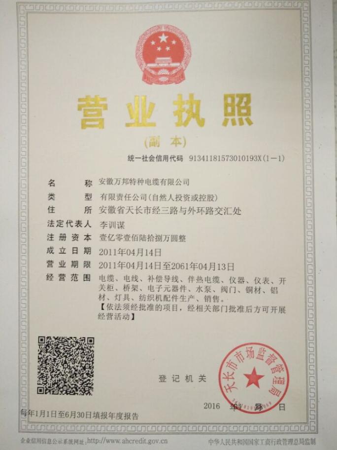 營業執(zhí)照